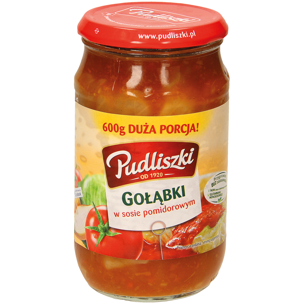 Pudliszki Koolrol met varkensvlees en rijst in tomatensaus