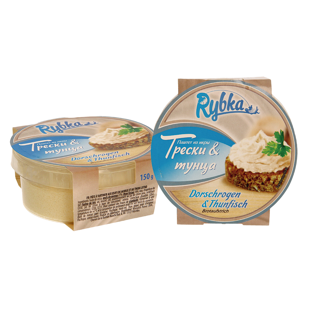 Beleg met kabeljauwrog en tonijn