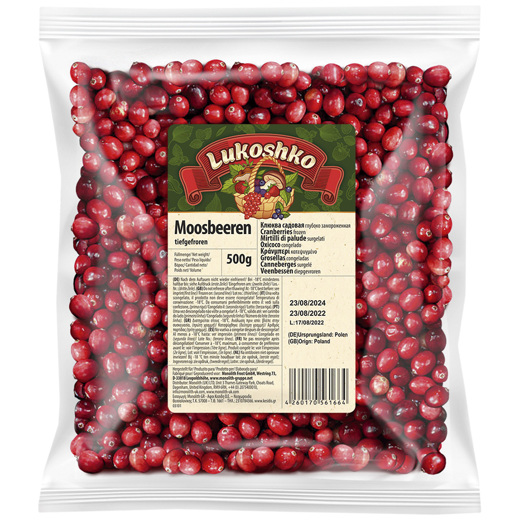 Клюква свежемороженная