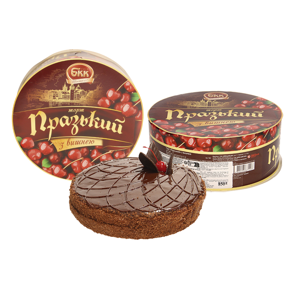 Torte "Praga" met 11,3% zure kersen, diepgevroren