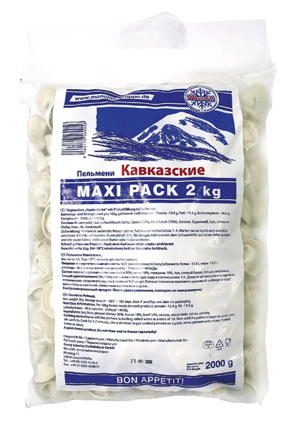 Pelmeni "Kavkazskiye" diepgevroren