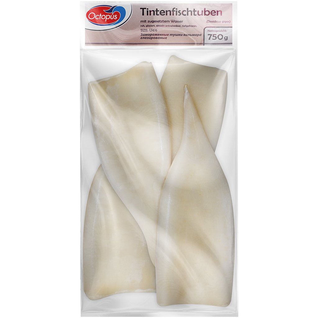 Product van inktvisbuizen (Dosidicus gigas), met toegevoegd 