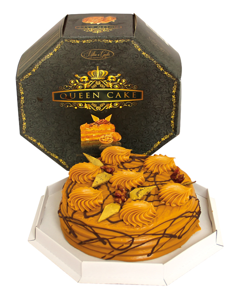 Torte "Koroleva" met walnoten (5%), diepgevroren