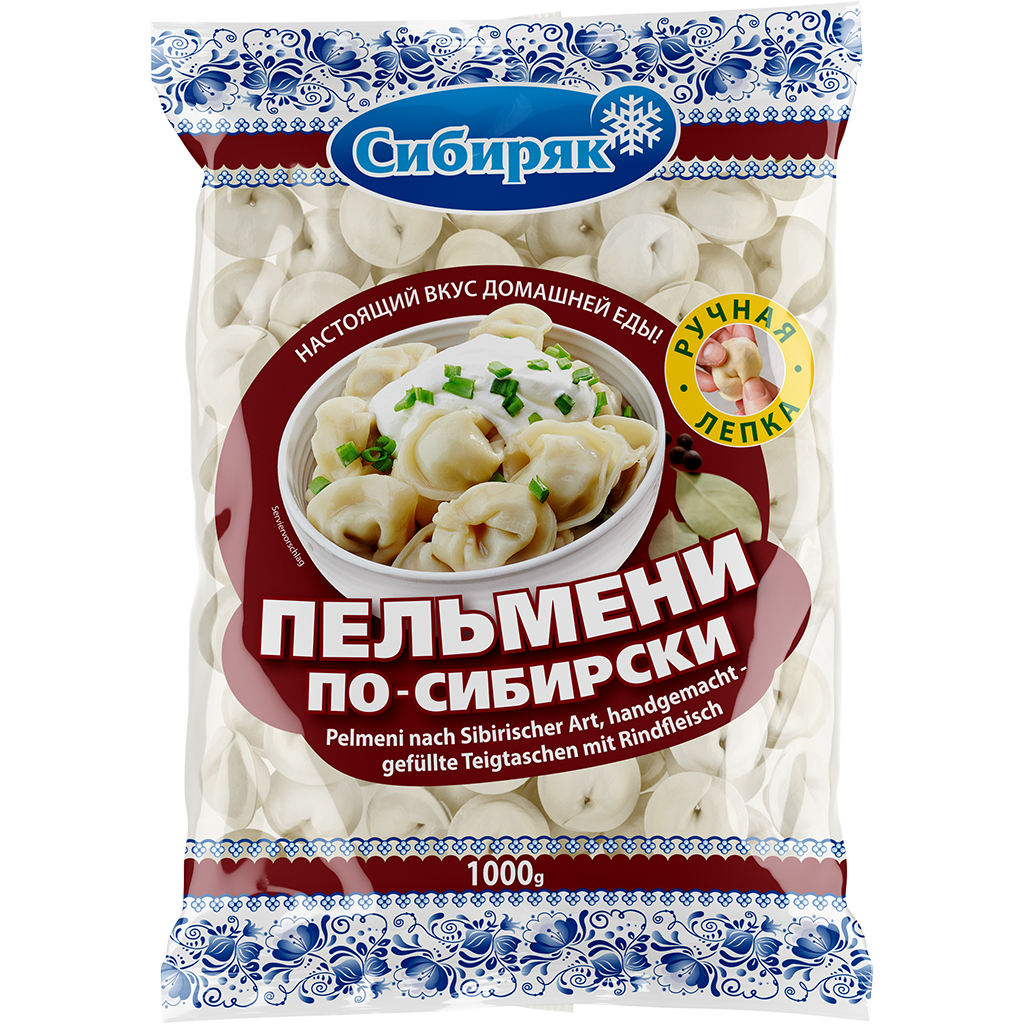 Pelmeni naar Siberische stijl, handgemaakt – gevulde deegzak