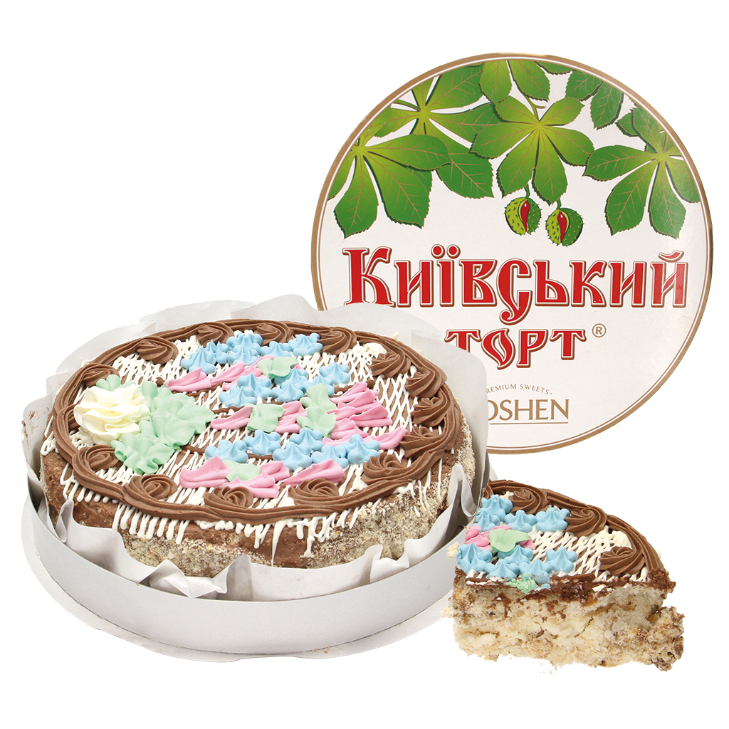 Torte "Kiewskiy Roshen" met roomvulling 57,6 % en hazelnoten, diepgevroren