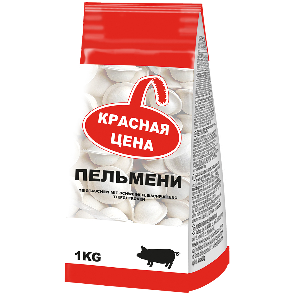 Dumplings "Krasnaja zena" met varkensvleesvulling, diepgevro