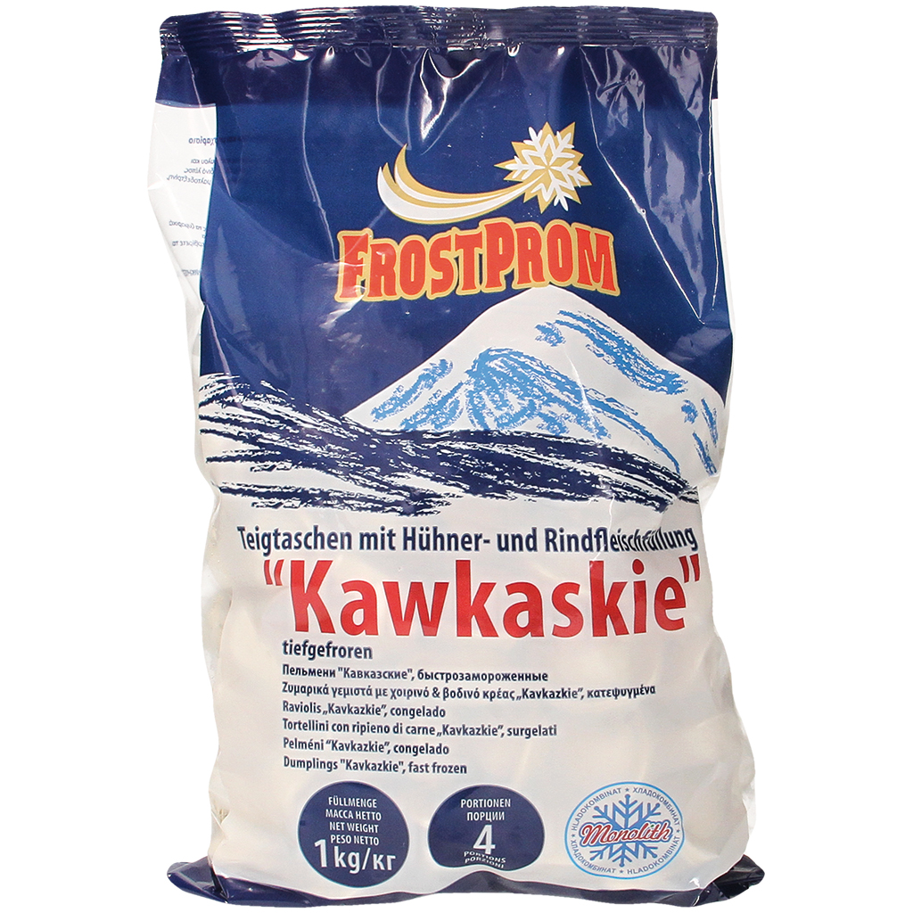 Deegwaren met kip- en rundvleesvulling "Kawkaskie"