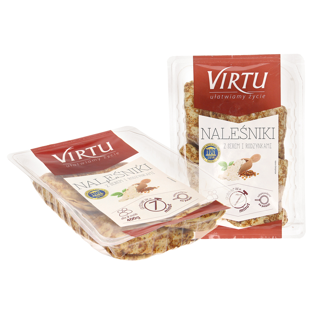 Voorbereide pannenkoeken, klaar om te eten met korrelige ver