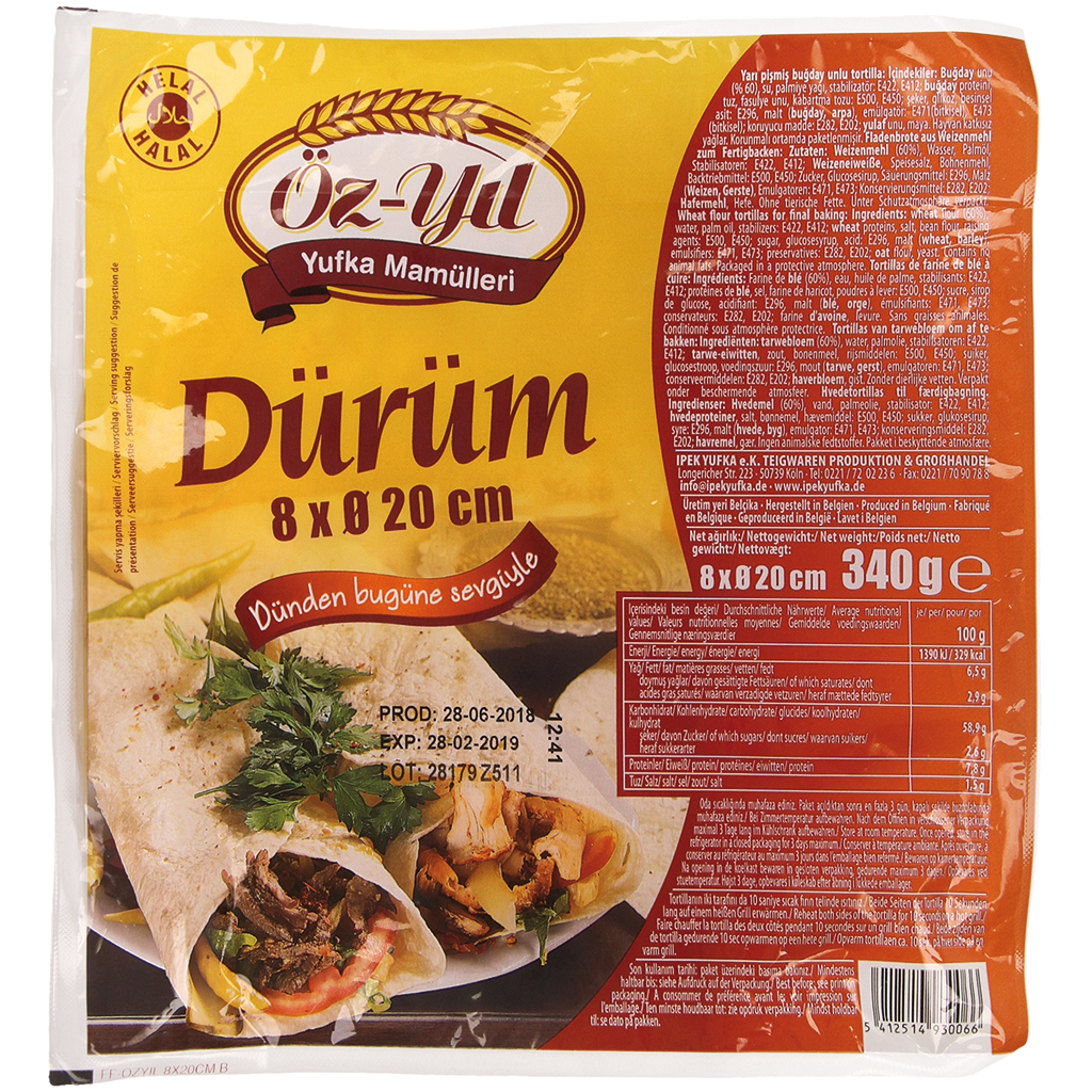 Flatbread van tarwemeel "Dürüm"