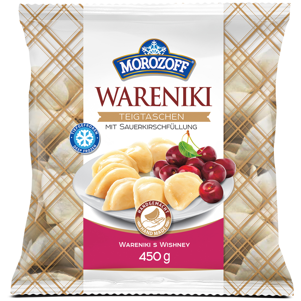 "MOROZOFF" deegwaren "Wareniki" met zure kersvulling, diepgevroren