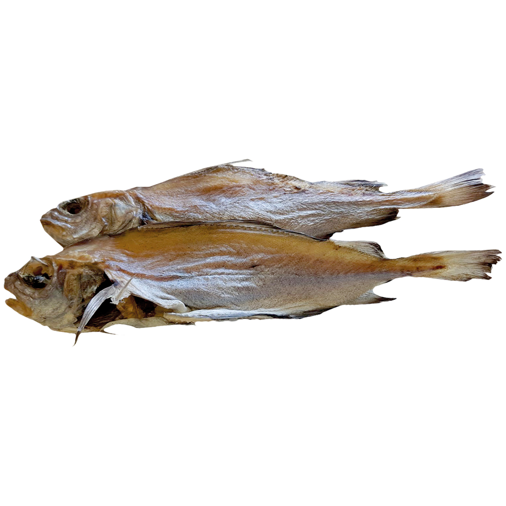 Franse schelvis (Trisopterus luscus), gedroogd en gezouten, 