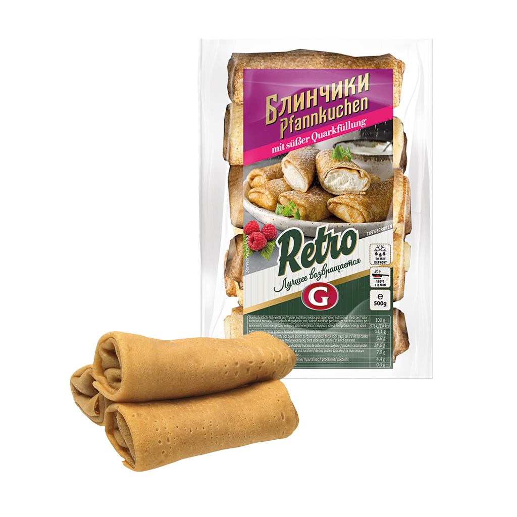 Pannekoek met kwarkvulling, diepgevroren