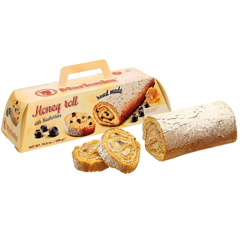 Soezenrol met bosbessen "Marlenka" met 3,6% honing, diepgevr