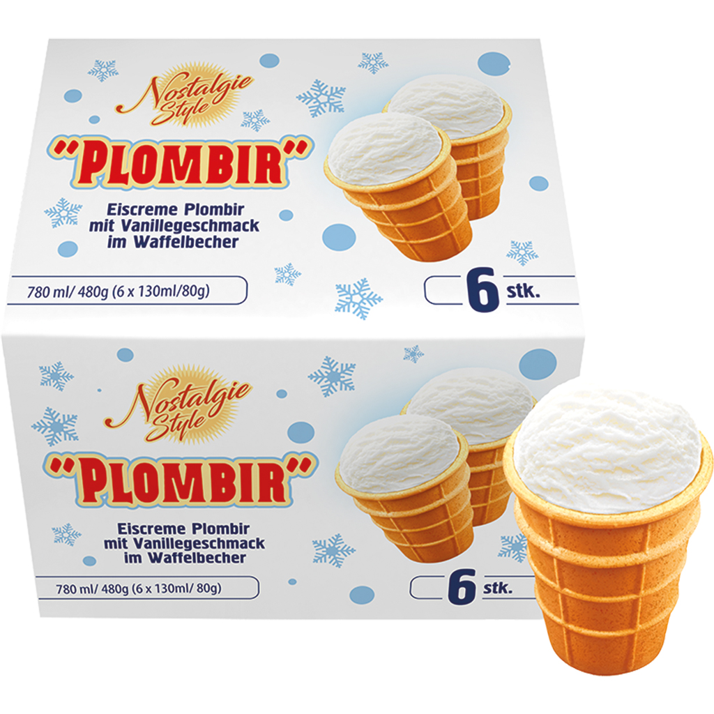 IJs met vanillesmaak in een wafelbekertje