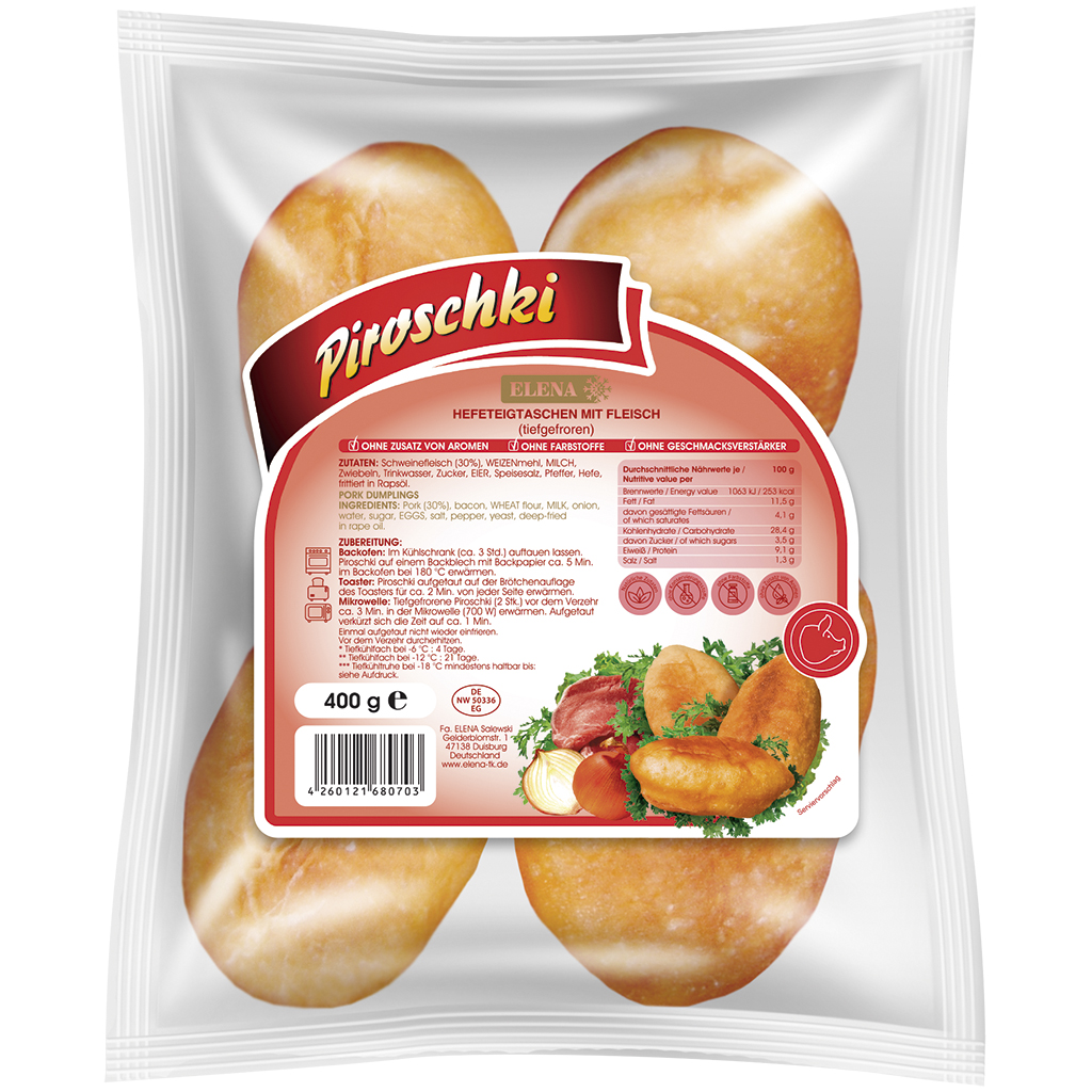 Piroshki gevuld met varkensvlees