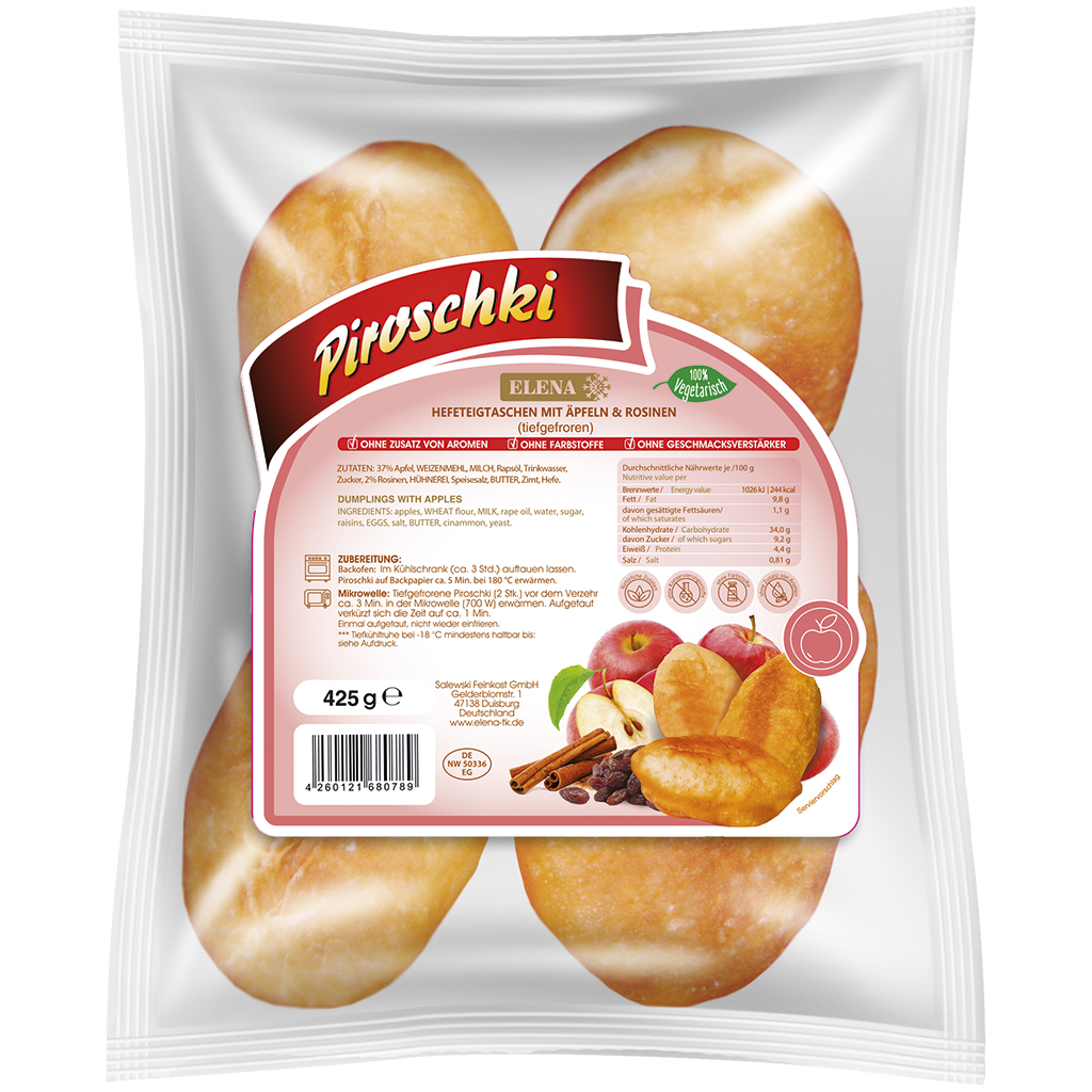 Piroshki met appels en rozijnen