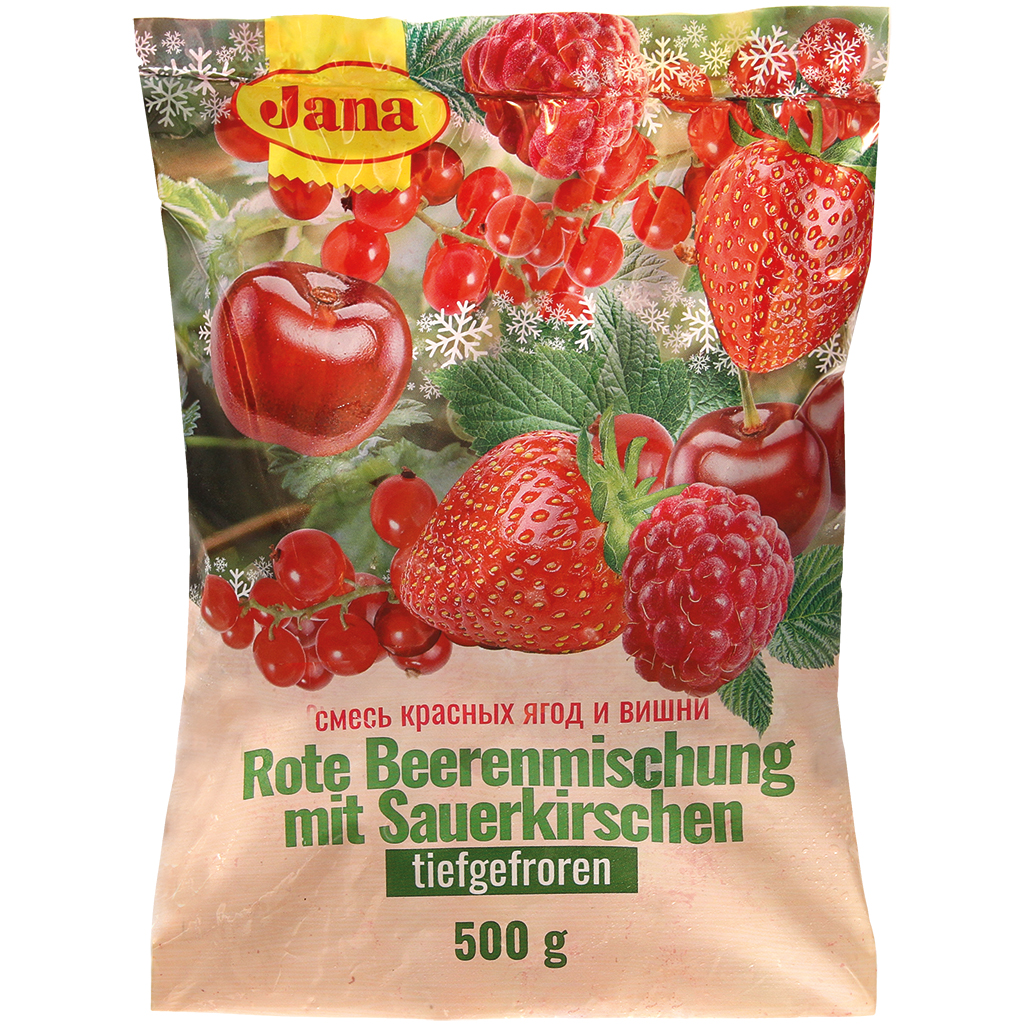 Rode bessenmix met zure kersen, diepgevroren