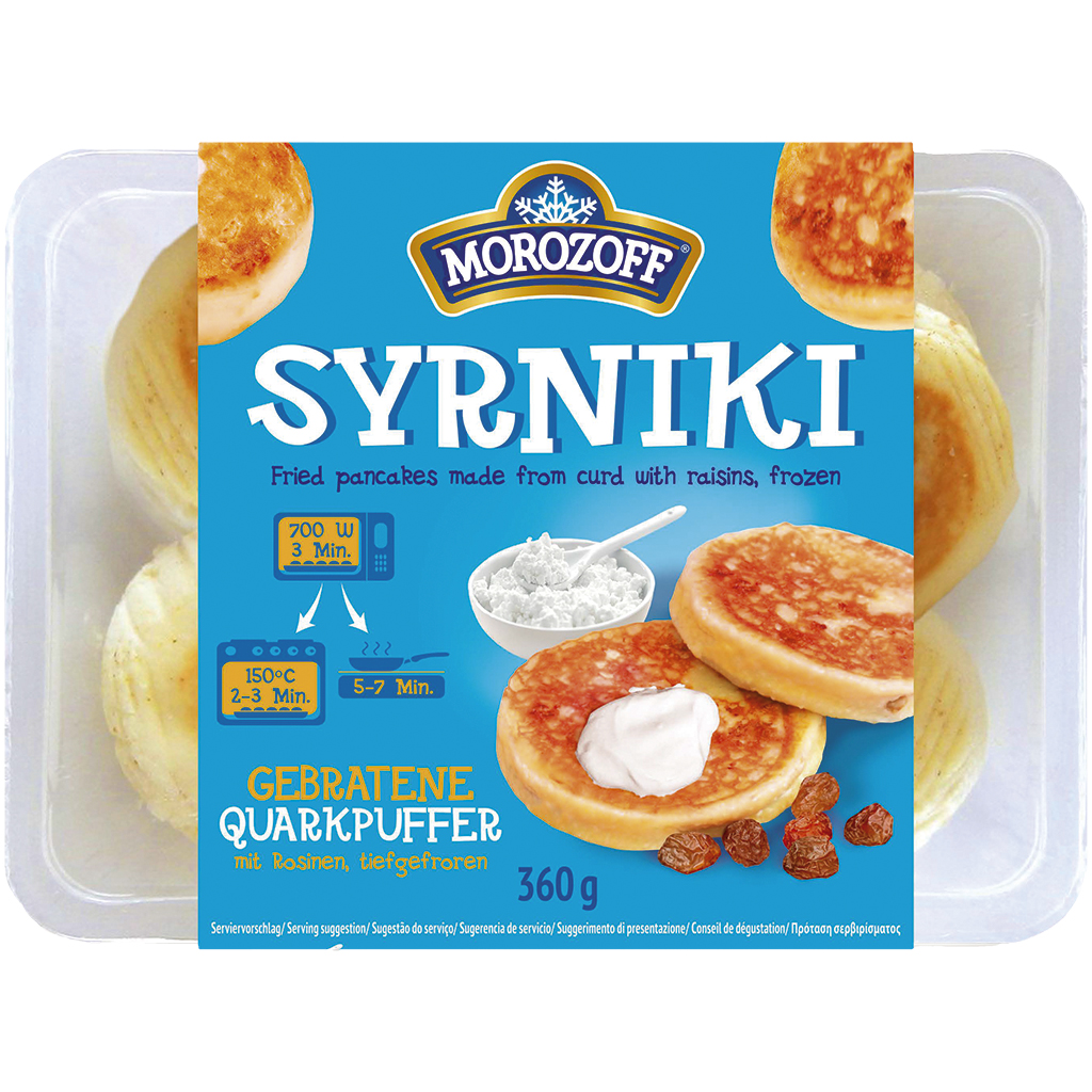 "MOROZOFF" gebakken kwarkbitterkoekjes met rozijnen, diepgev