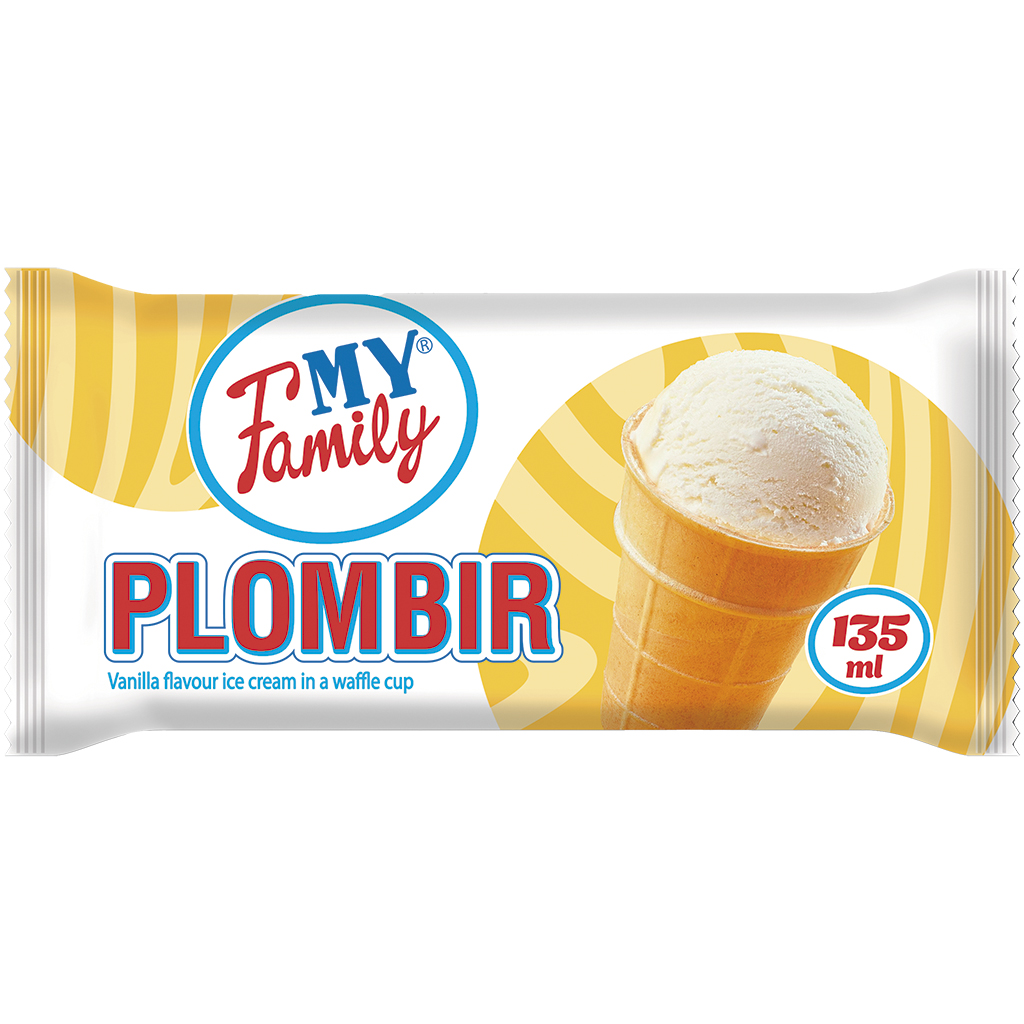 "MY FAMILY" IJs met vanillesmaak in een wafelbekertje