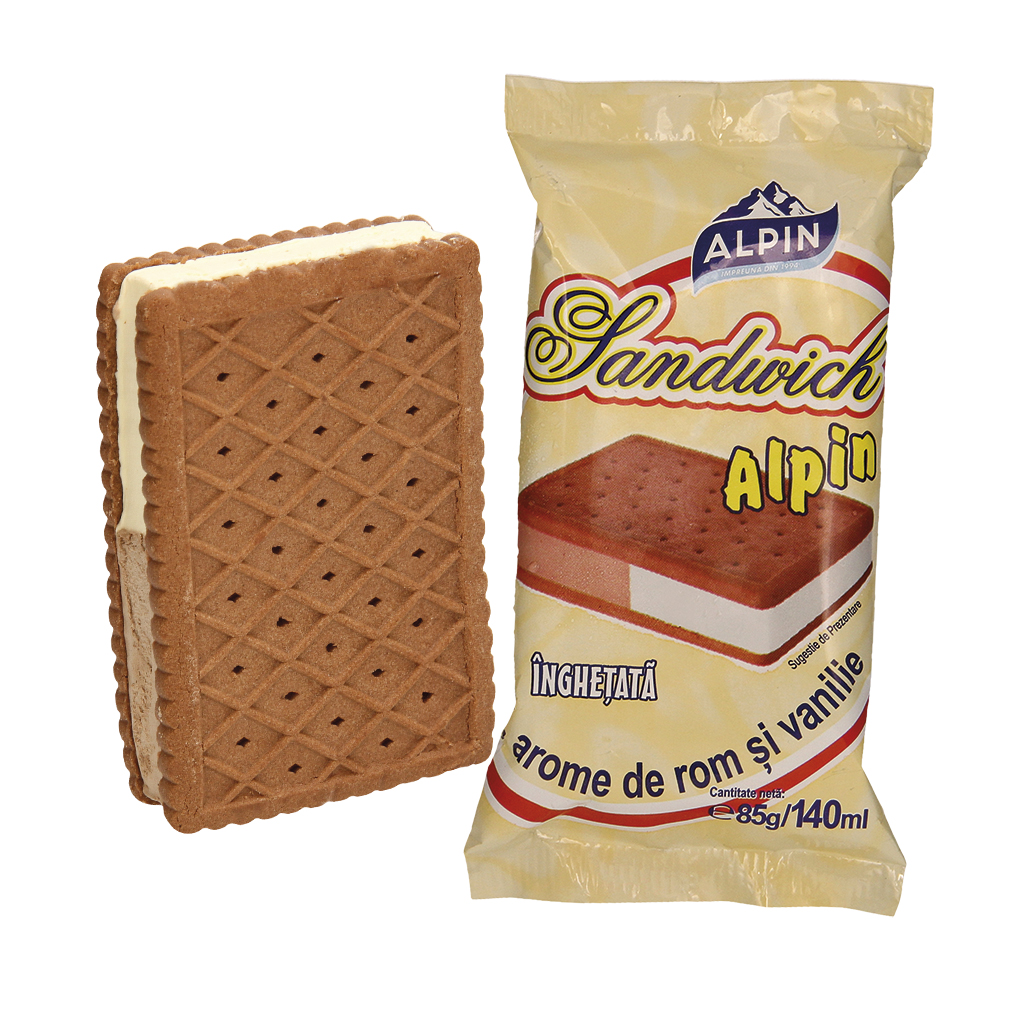 IJs met vanille- en rum smaak tussen twee cacao houdende koe