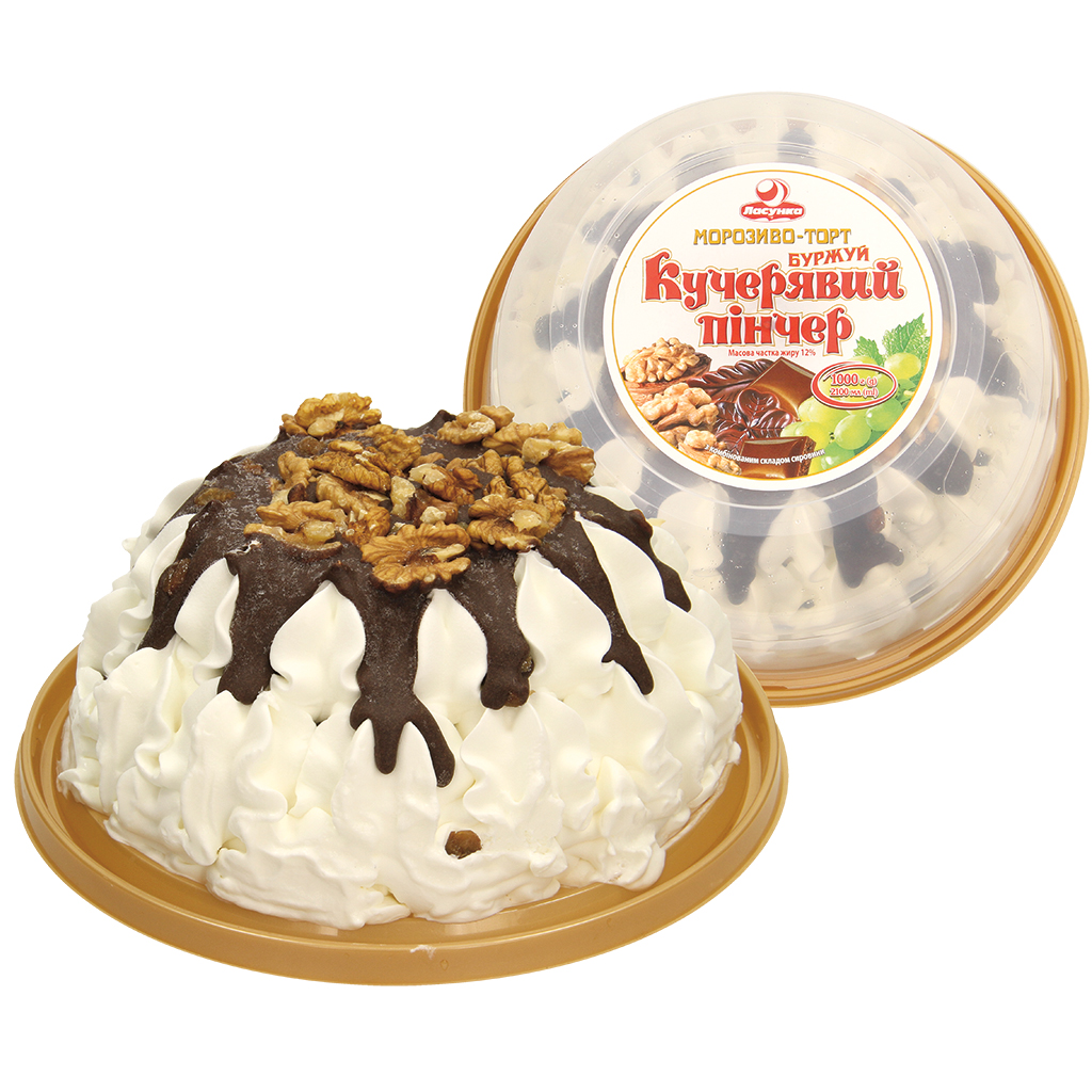 "Kucheravy Pincher" IJs taart met vanillesmaak, cacaoboter g