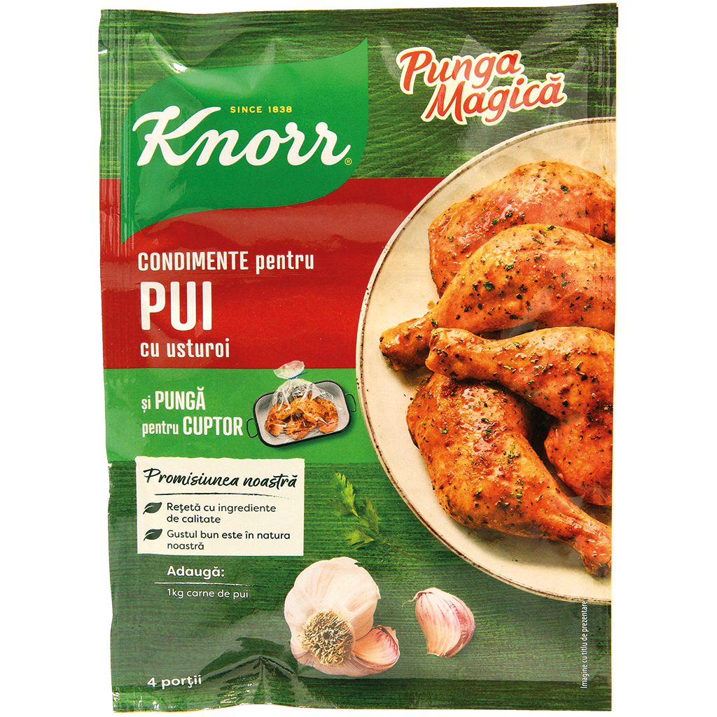Condiment pui cu ustruroi "Punga magica"