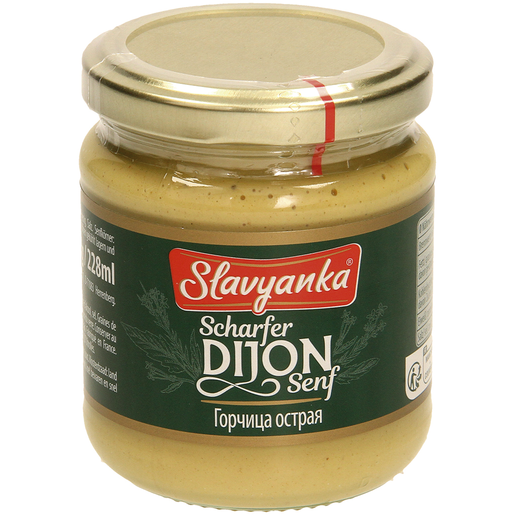 Pittige Dijon mosterd.