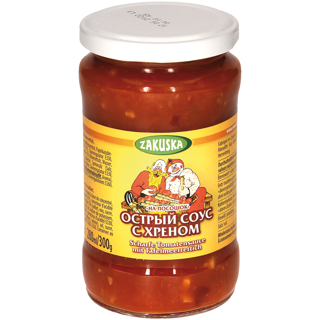 Na Pososchok pikante tomatensaus met mierikswortel