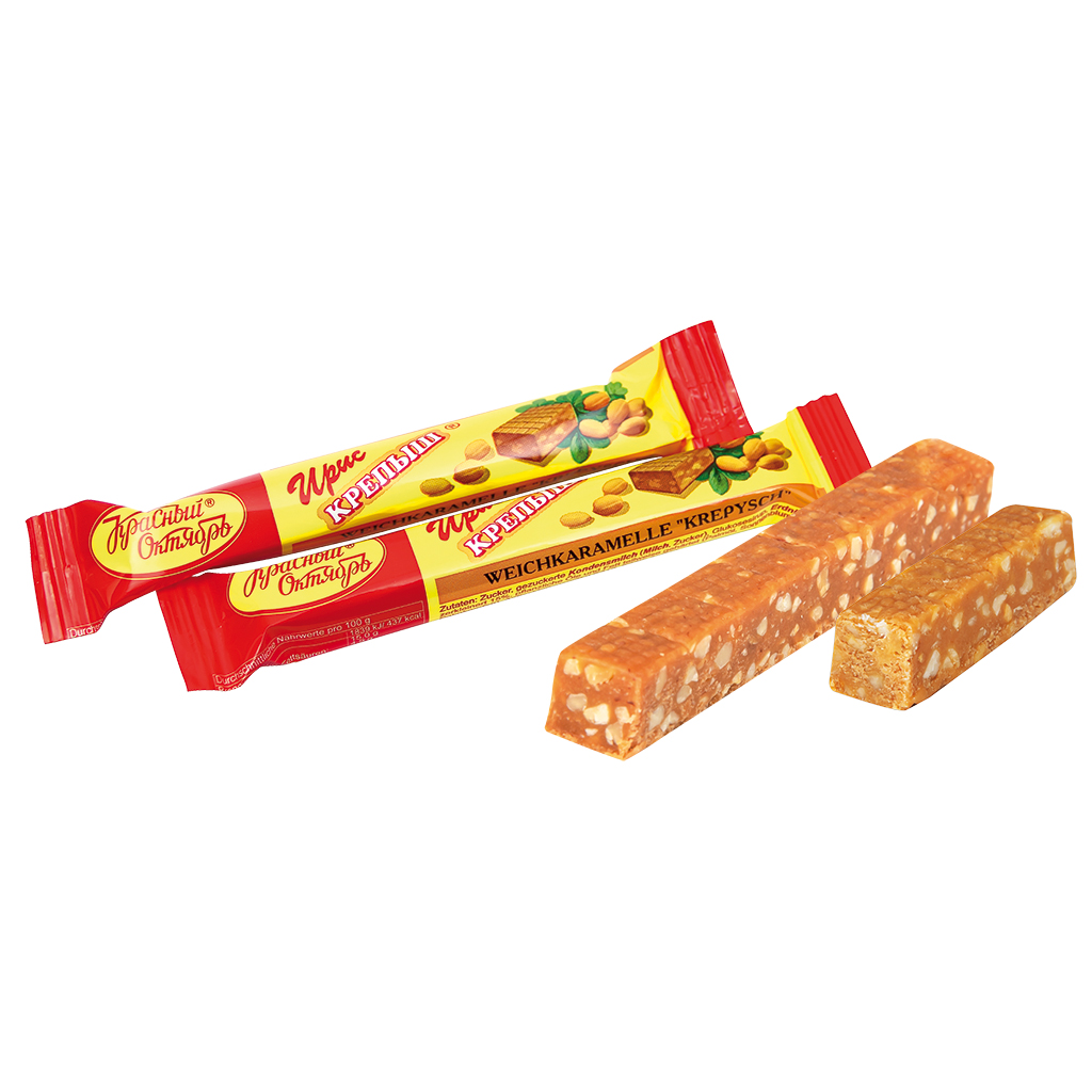 Zachte karamel "Krepysch" met pinda's