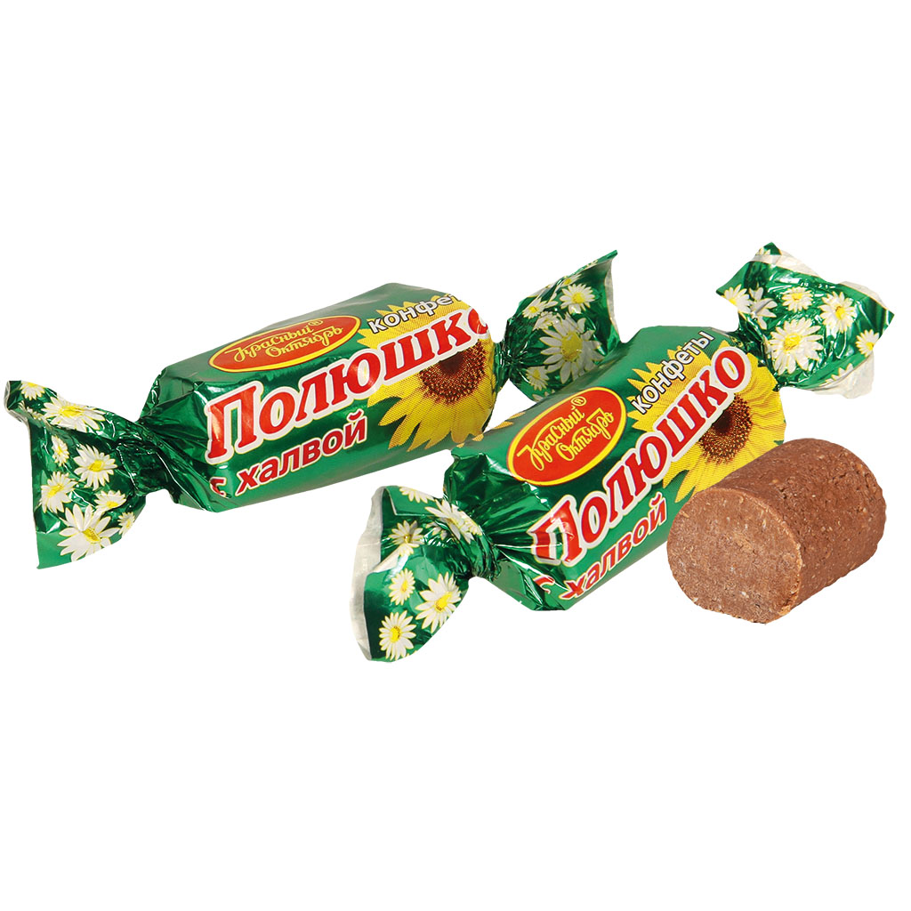 Snoep "Polüschko s halvoj" met wafels, pinda's