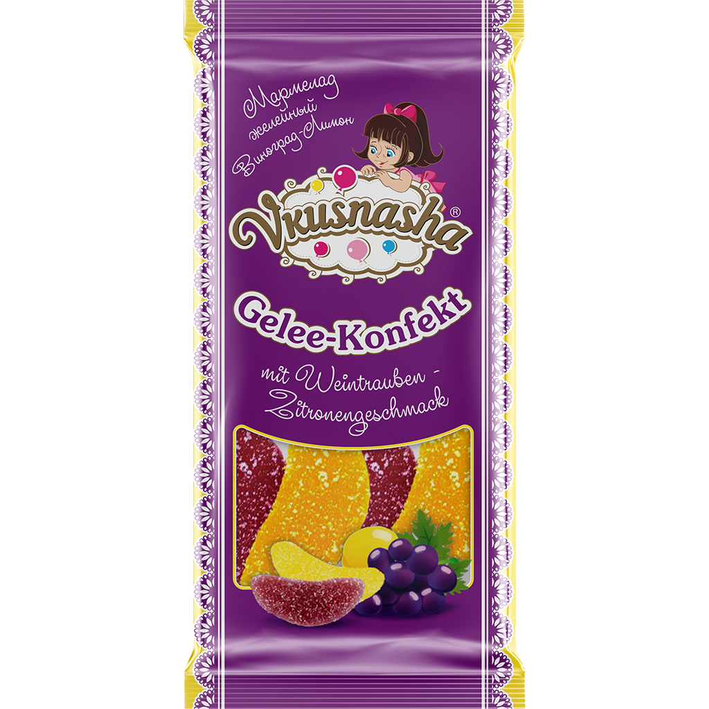 МАРМЕЛАД "Вкусняша" желейный ВИНОГРАД-ЛИМОН