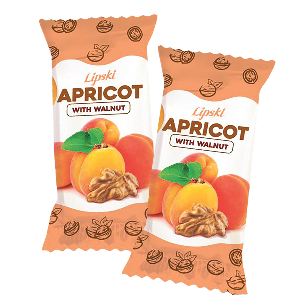 Snoepjes met gedroogde abrikozen en walnoten