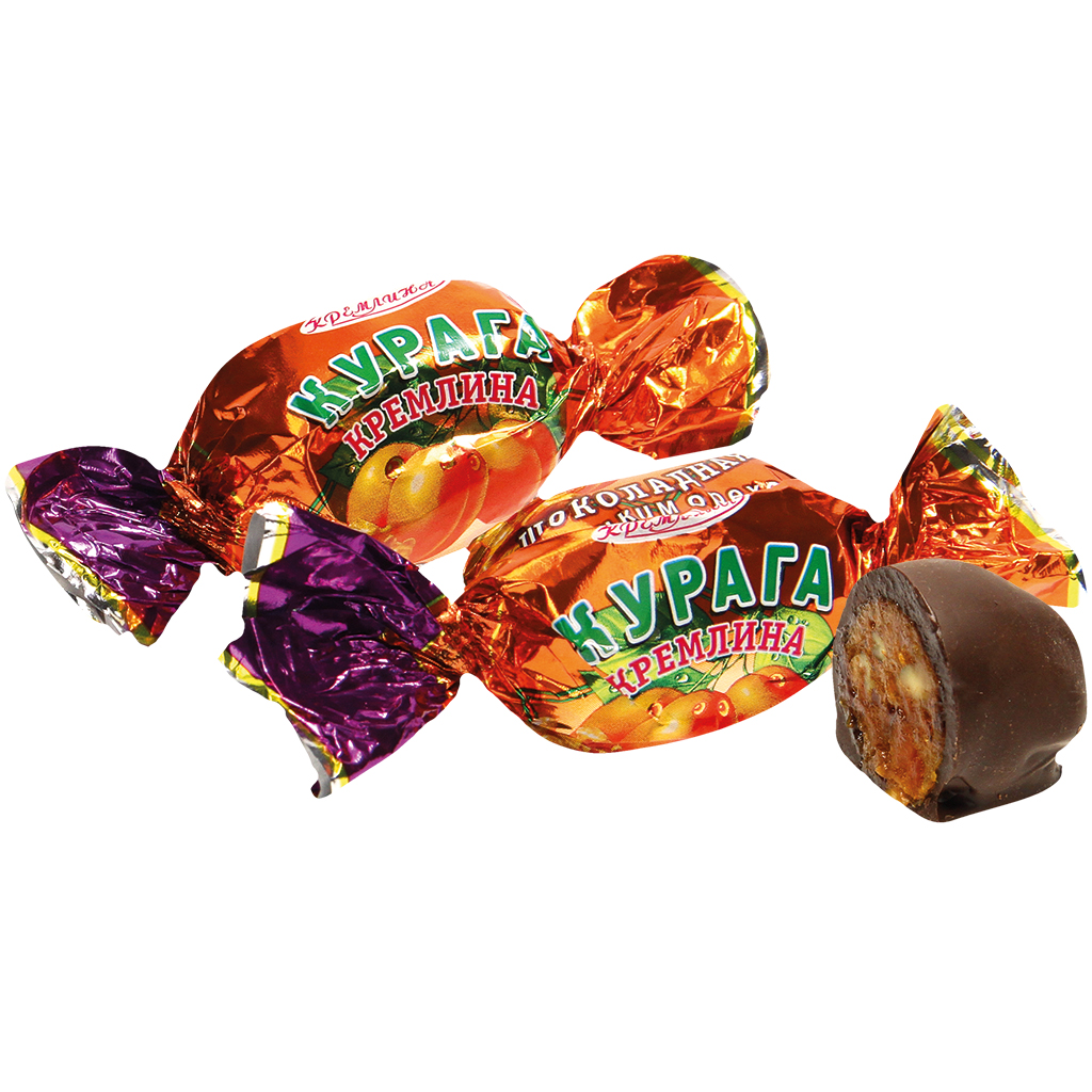 Snoepje van gearomatiseerde abrikozenbereiding, met walnoten