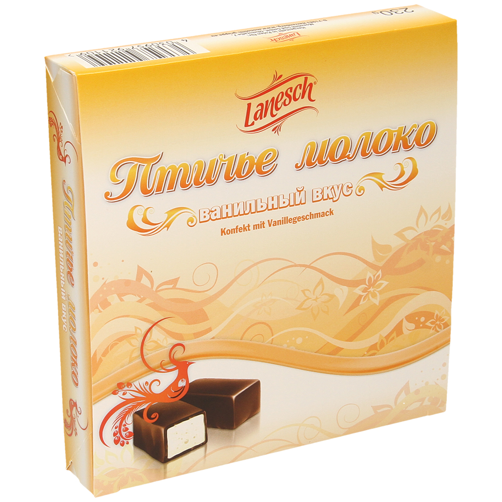 Chocoladesnoep "Ptitschje Moloko" met vanillesmaak