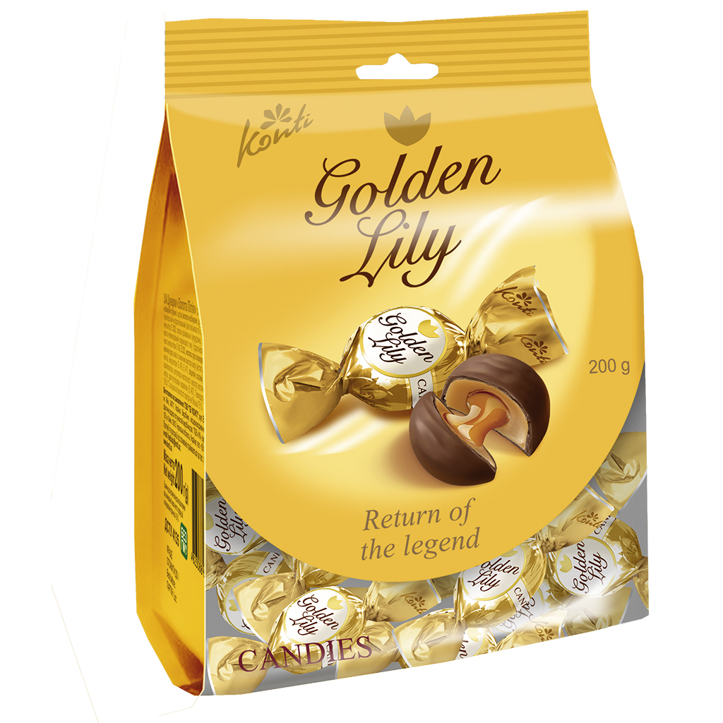 Toffeesnoep "Solotaya Lilia" met een vulling van melksmaak