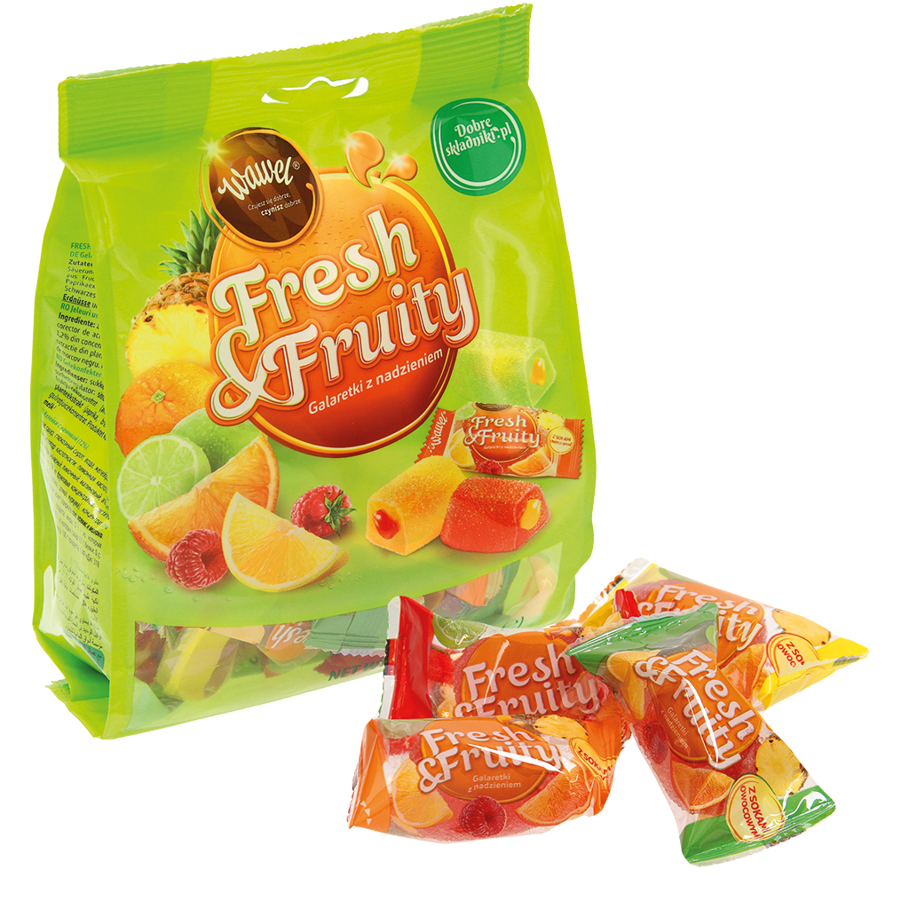 Gelee-bonbons "Fresh & Fruity" met vulling (12%)