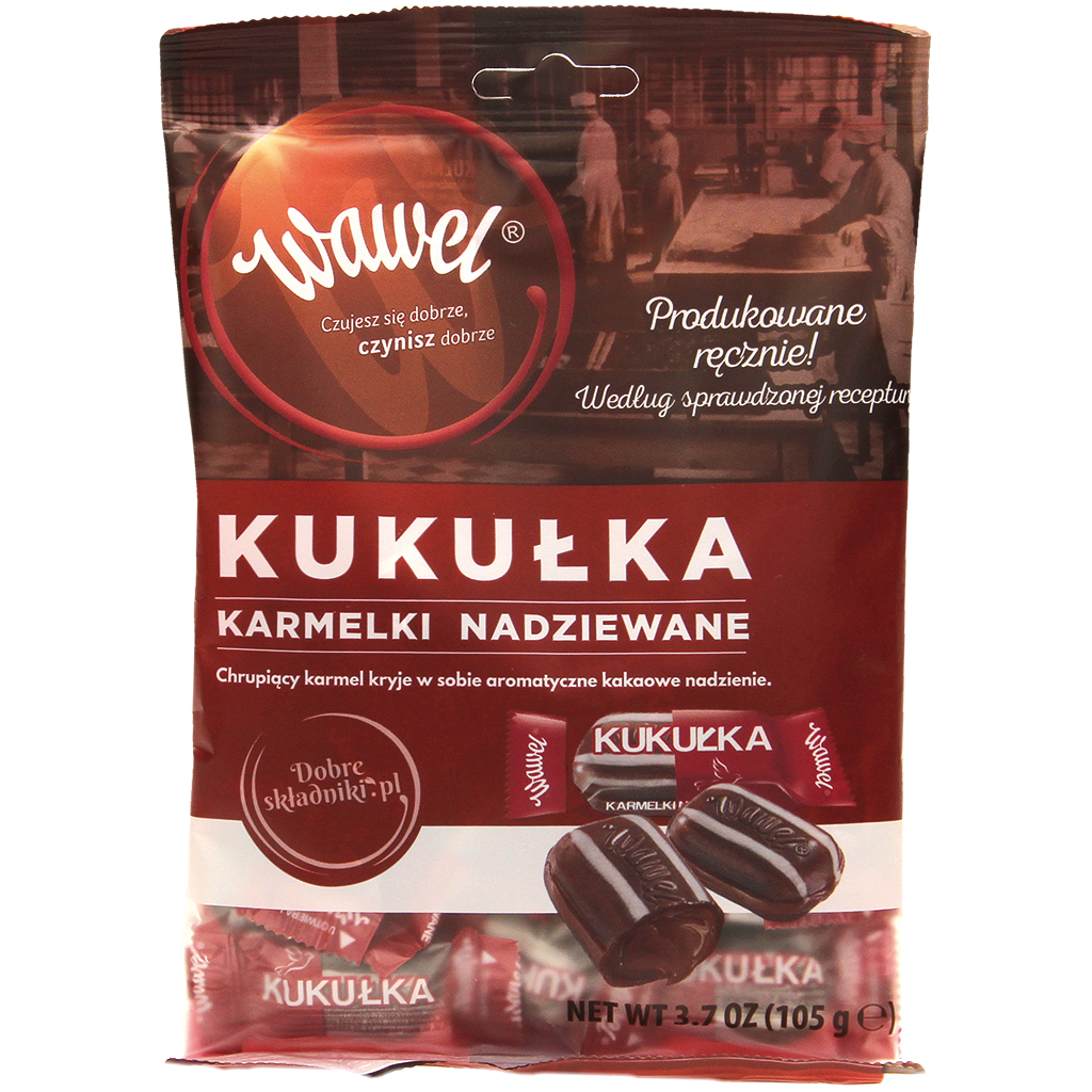 Карамель с какаосодержащей начинкой "Kukulka" (25%).