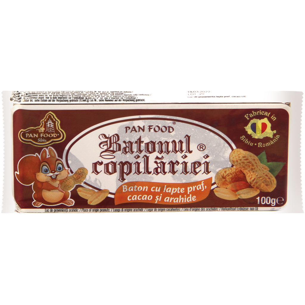 Batonul copilariei cu lapte, cacao si alune