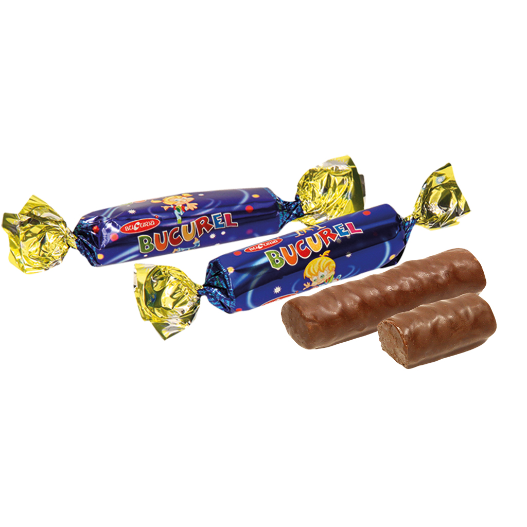 "Bucurel" confiserie met puffrijst en wafelkruimels