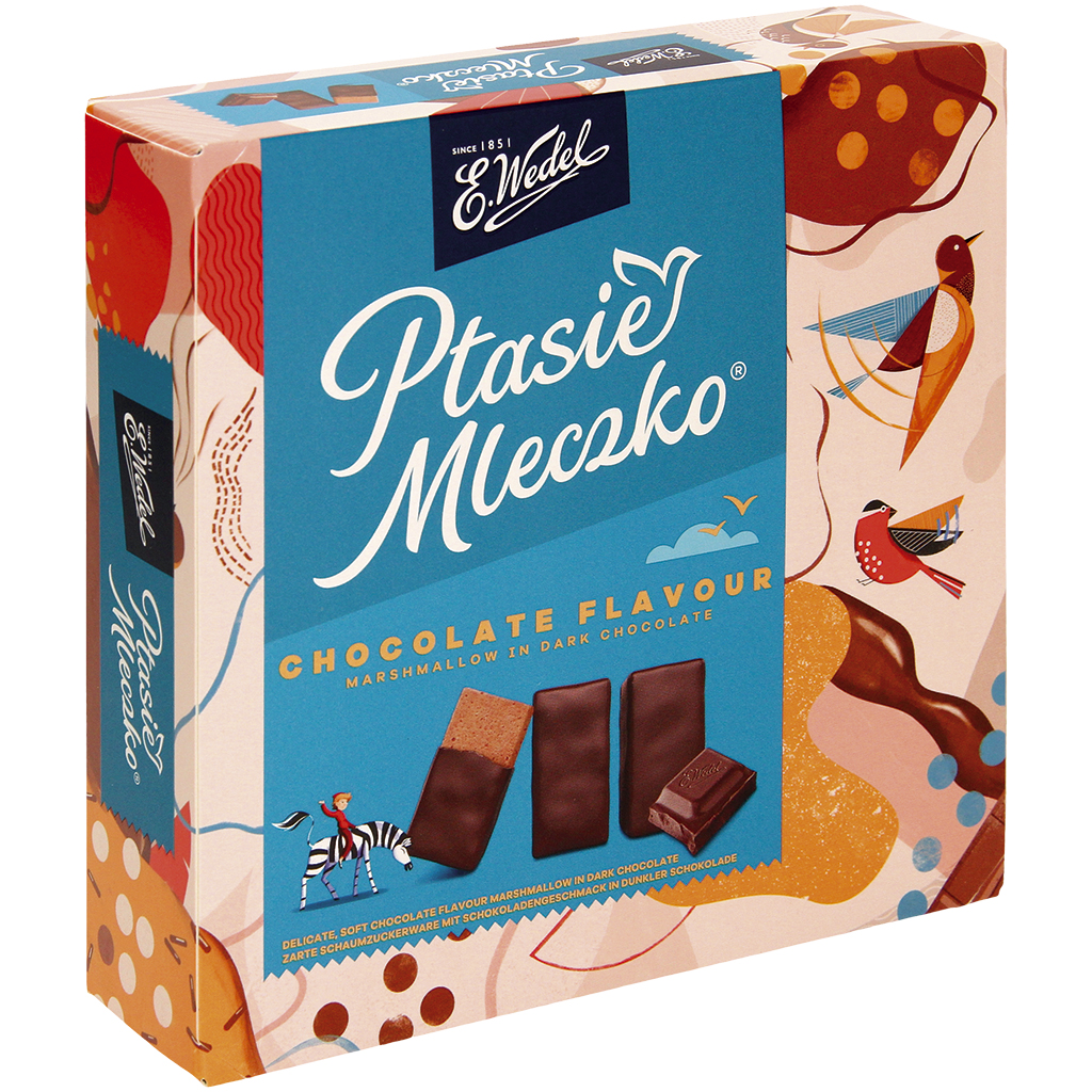 "Ptasie Mleczko Czekoladowe" Zacht suikerkonfekt met choco