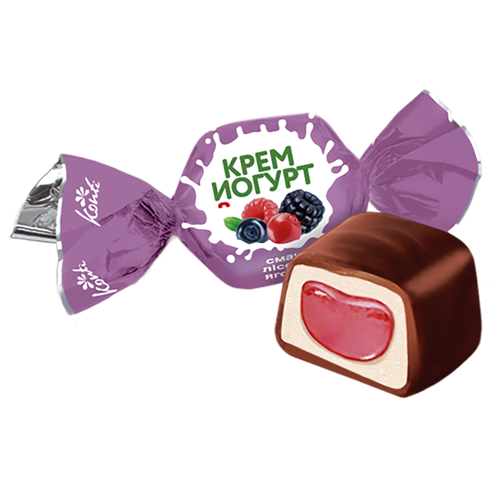 Confetti "Konti Cream Joghurt" met vulling van bosvruchten