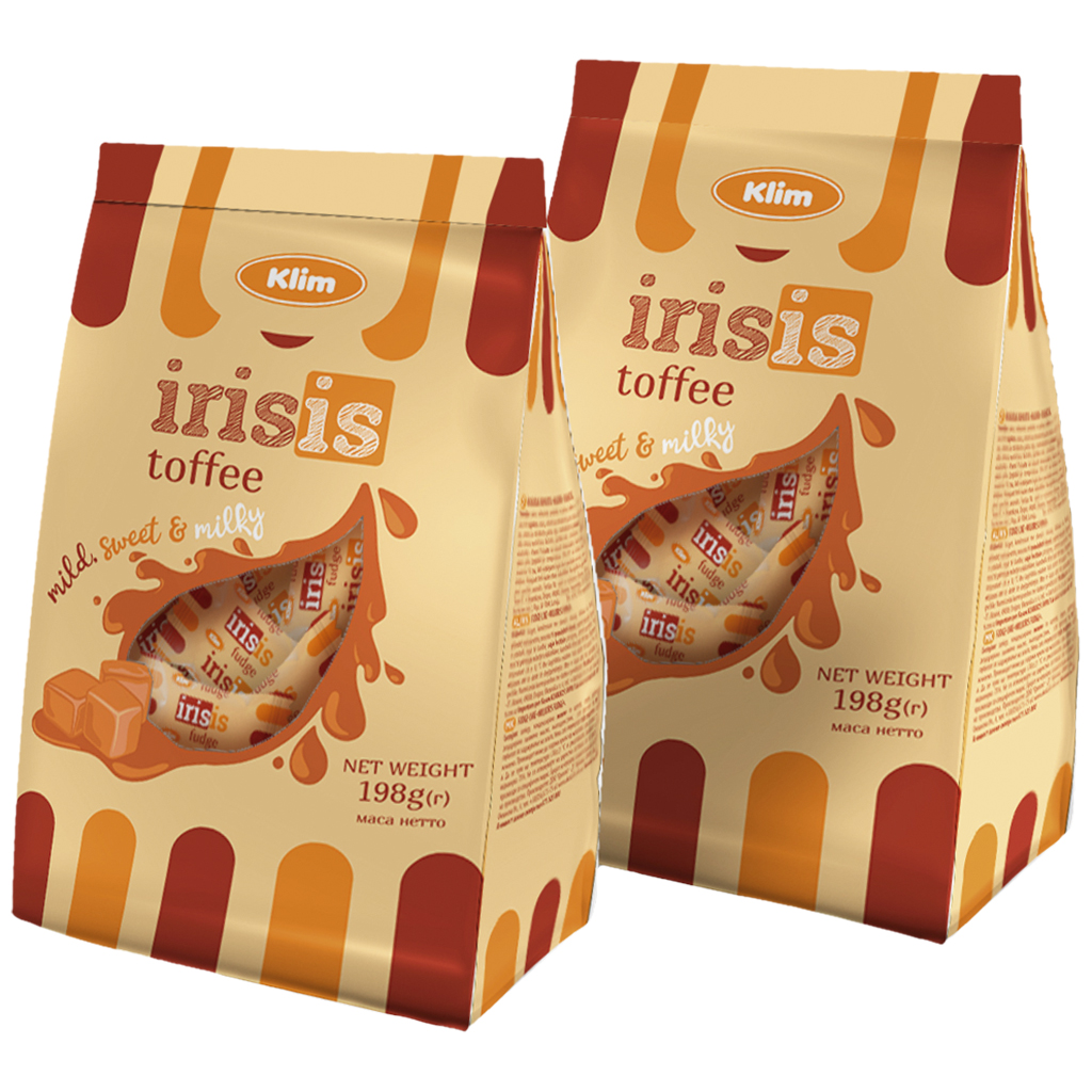 "KLIM" Конфеты ирисные полутвердые "Iris is" с молочным вкус