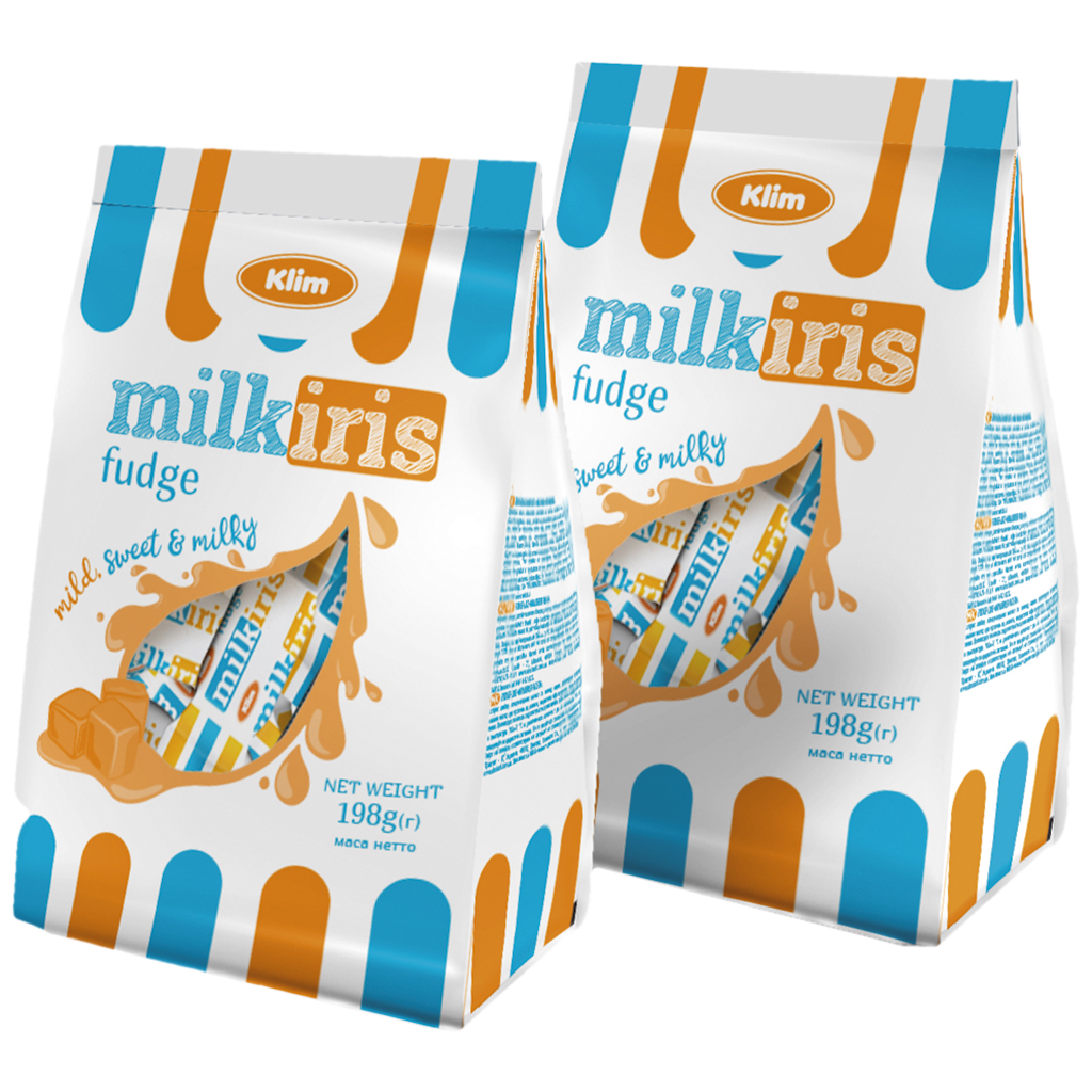 "KLIM" Конфеты ирисные полутвердые "MilkIris Fudge" с молочн