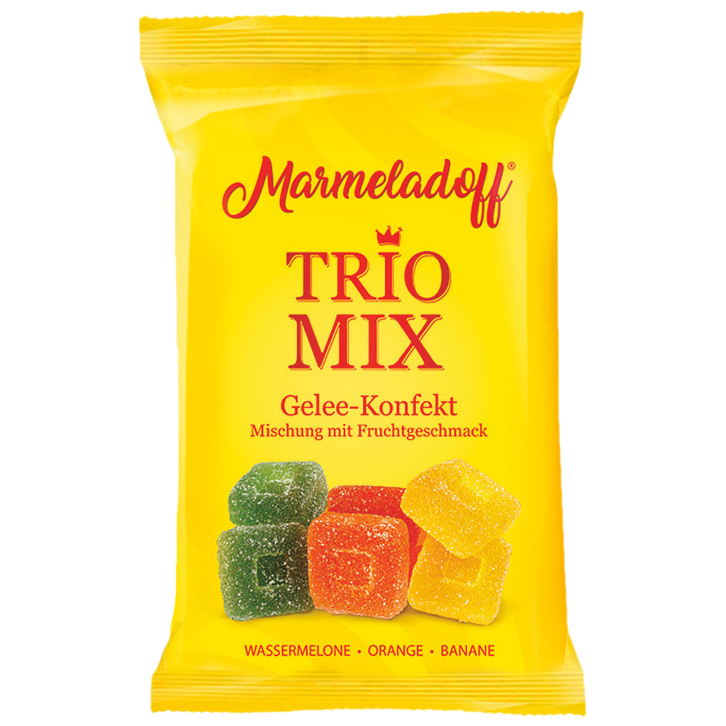 "TRIO MIX" gelei-confituurmix met fruitsmaak (banaan, waterm