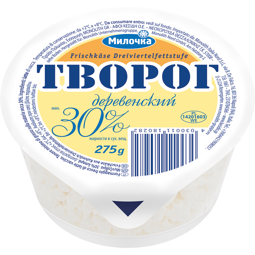 Творог свежий деревенский "Милочка" 30% жирности