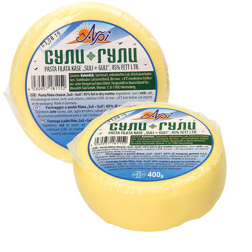 Pasta filata kaas "Suli-guli" 45 % vet i.Tr.