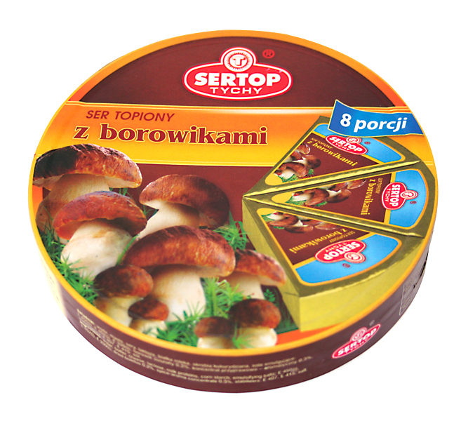 Smeltkaasbereiding met porcini-smaak (60 % vet in droge stof) "Krazek - Smeltkaas met porcini"