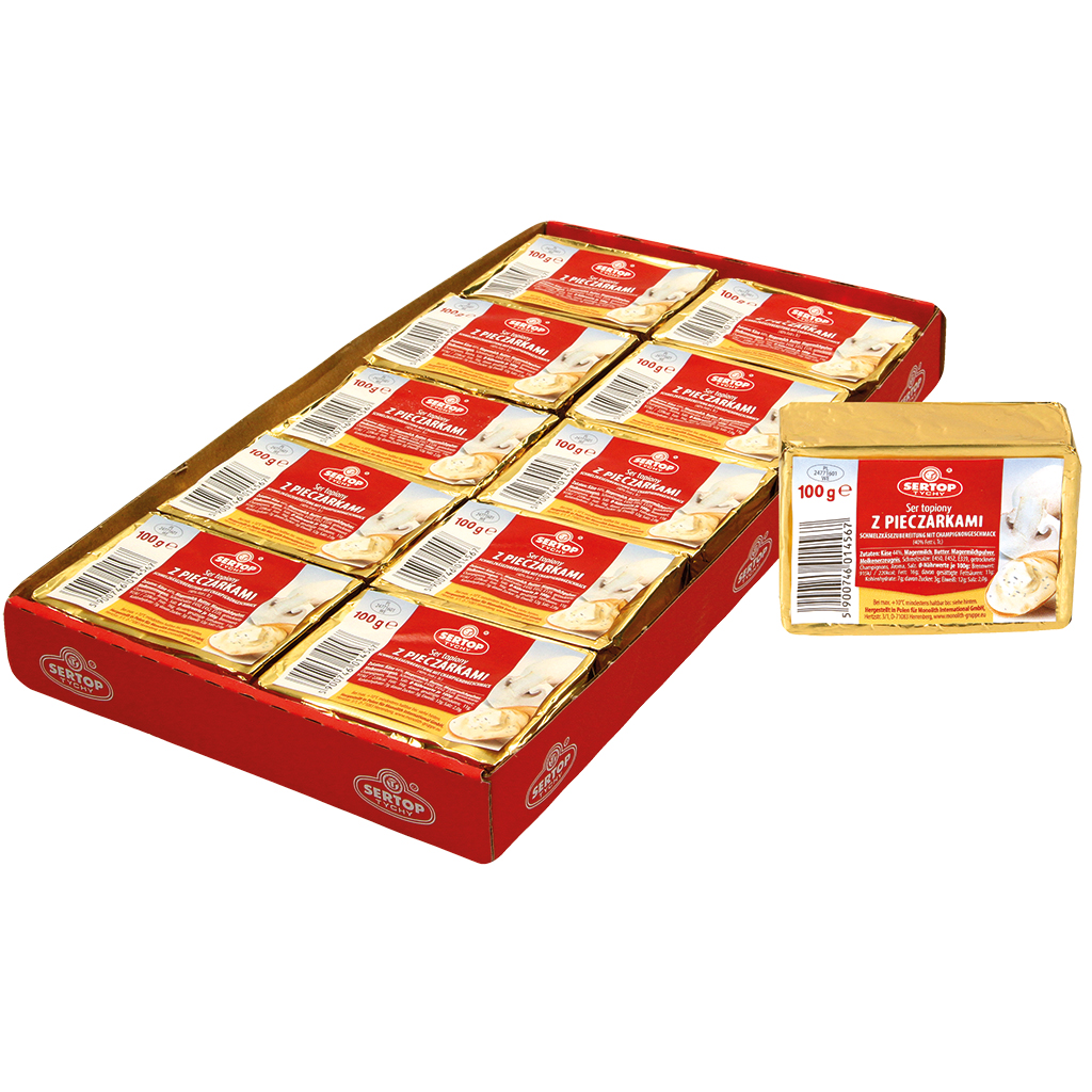 Smeltkaasbereiding met champignon smaak "Ser topiony z pieczarkami", 40% vet. i.Tr.