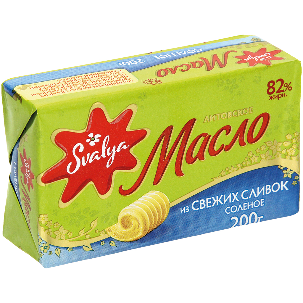 Сливочное масло 82% жирности, cолёное