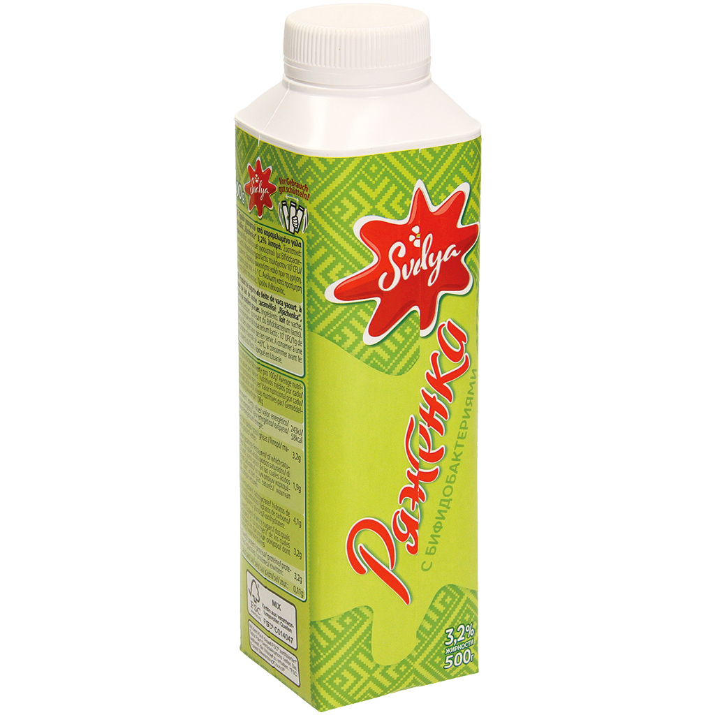 Ряженка с бифидобактериями 3,2% жирности